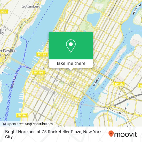 Mapa de Bright Horizons at 75 Rockefeller Plaza