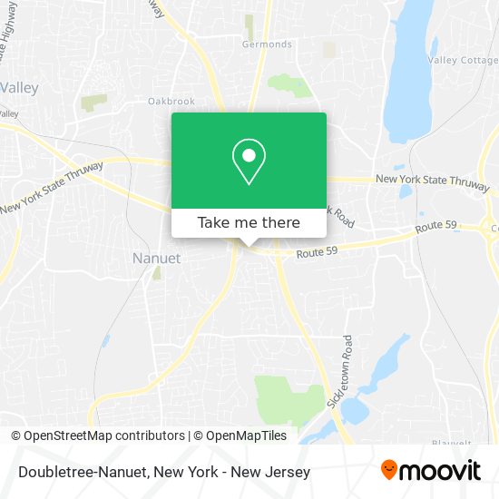 Doubletree-Nanuet map