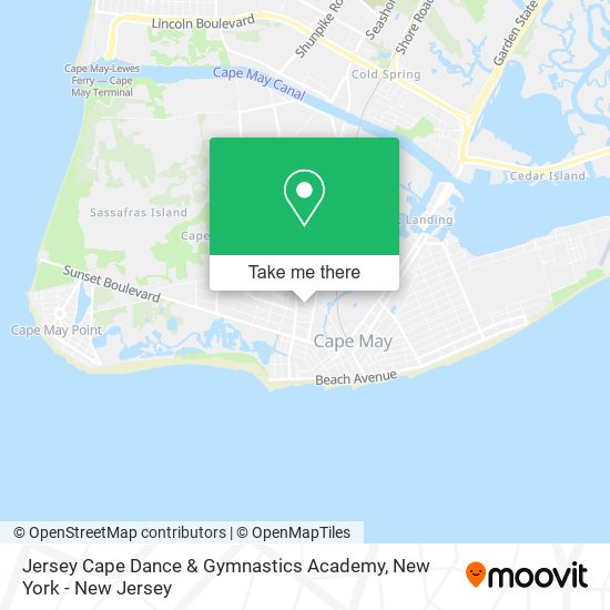 Mapa de Jersey Cape Dance & Gymnastics Academy