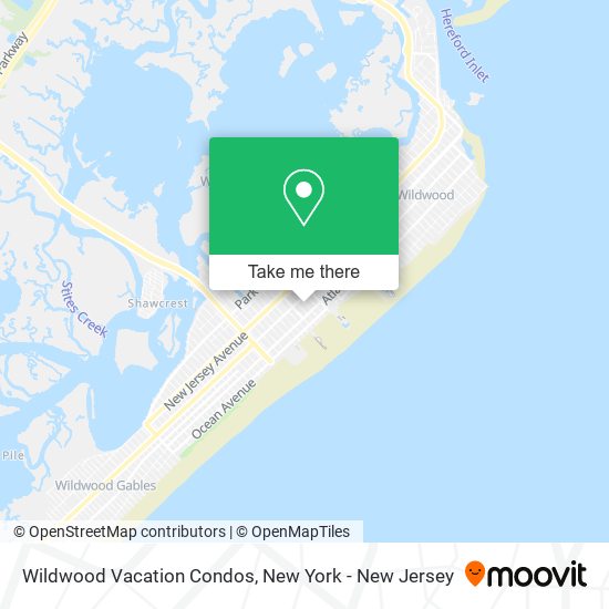 Wildwood Vacation Condos map