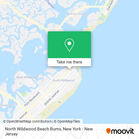 Mapa de North Wildwood Beach Bums