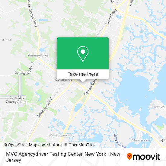 MVC Agencydriver Testing Center map