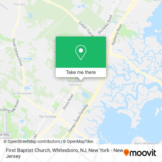 Mapa de First Baptist Church, Whitesboro, NJ