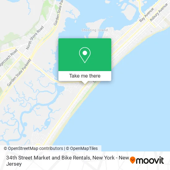 34th Street Market and Bike Rentals map