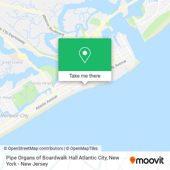 Mapa de Pipe Organs of Boardwalk Hall Atlantic City