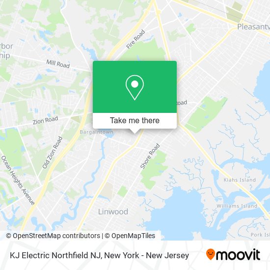 KJ Electric Northfield NJ map