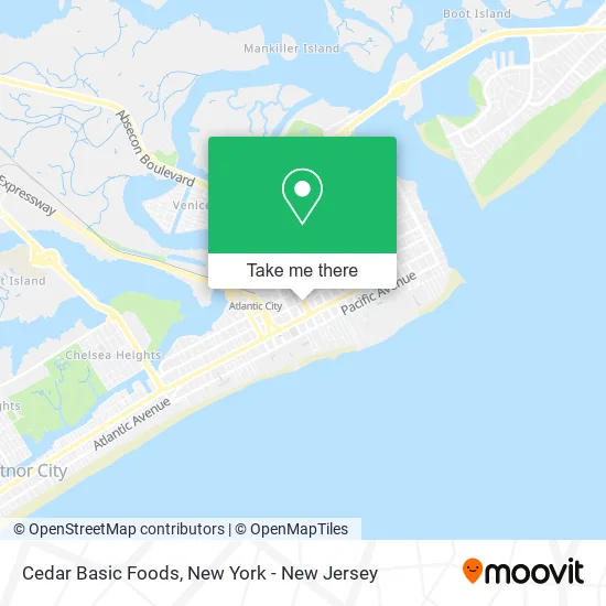 Cedar Basic Foods map