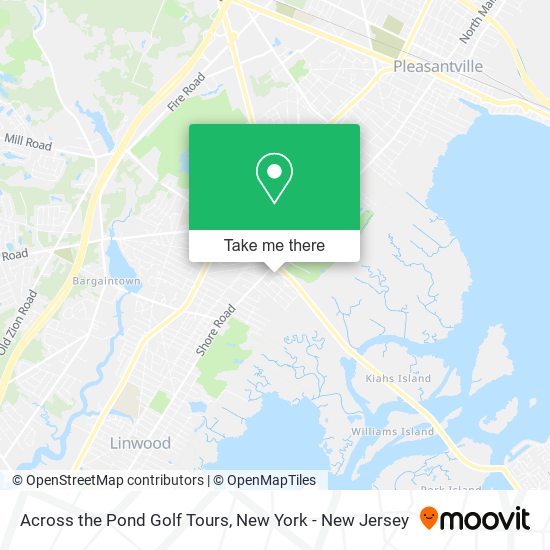 Mapa de Across the Pond Golf Tours