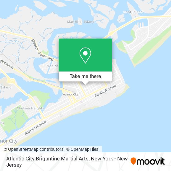 Mapa de Atlantic City Brigantine Martial Arts