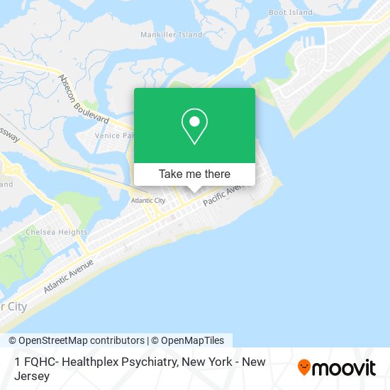 Mapa de 1 FQHC- Healthplex Psychiatry