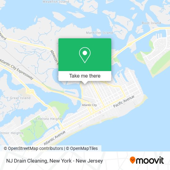 Mapa de NJ Drain Cleaning