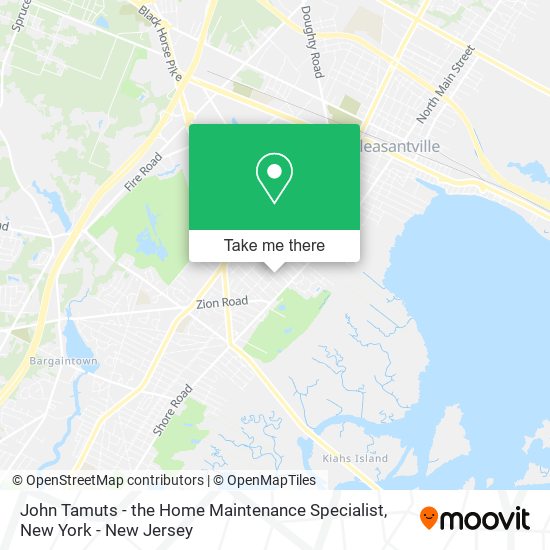 John Tamuts - the Home Maintenance Specialist map
