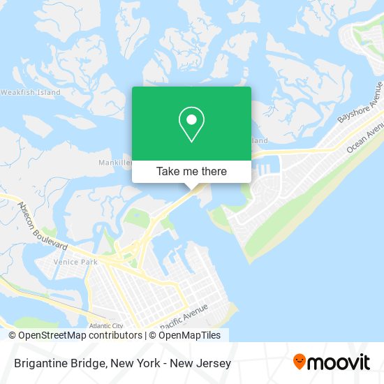 Brigantine Bridge map