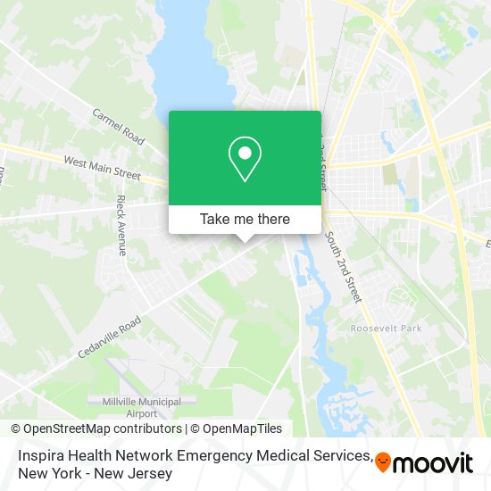 Mapa de Inspira Health Network Emergency Medical Services