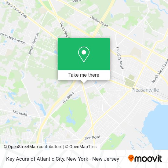 Mapa de Key Acura of Atlantic City