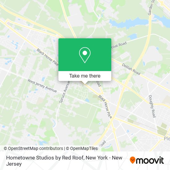 Mapa de Hometowne Studios by Red Roof