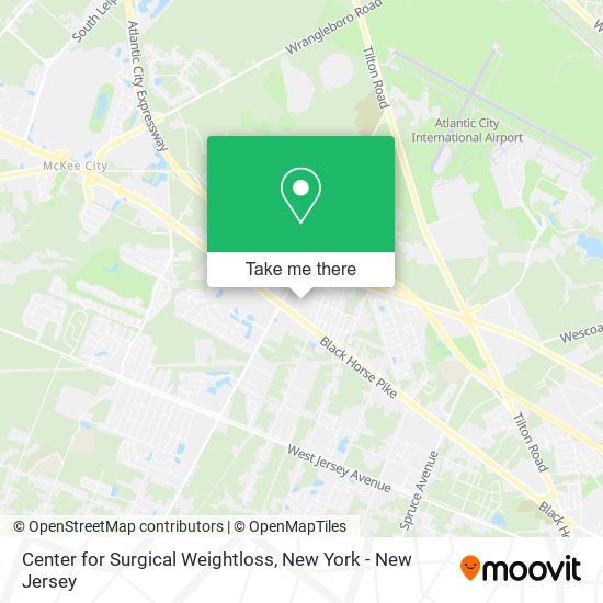 Center for Surgical Weightloss map