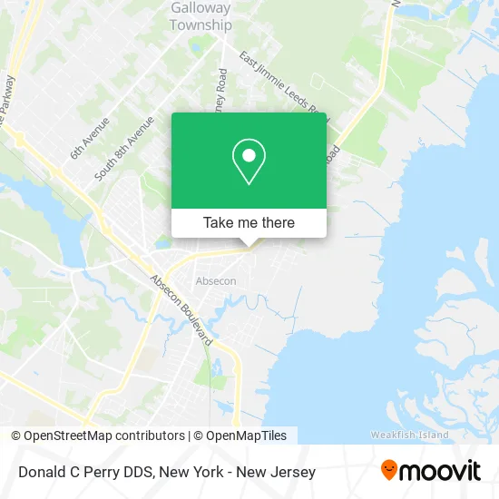 Donald C Perry DDS map