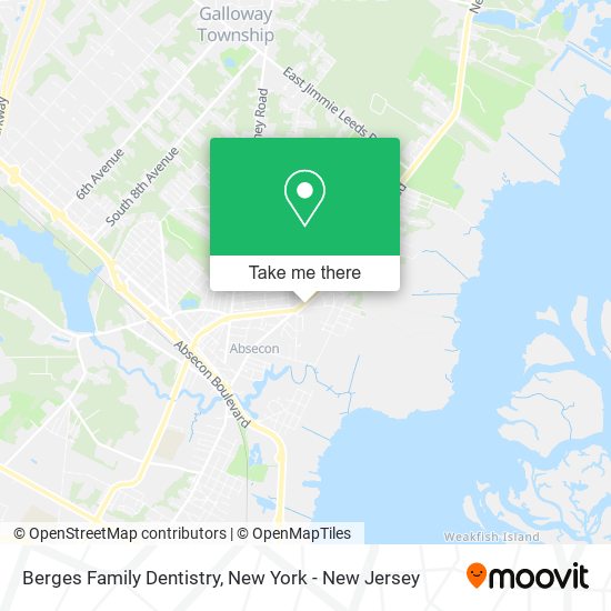 Berges Family Dentistry map