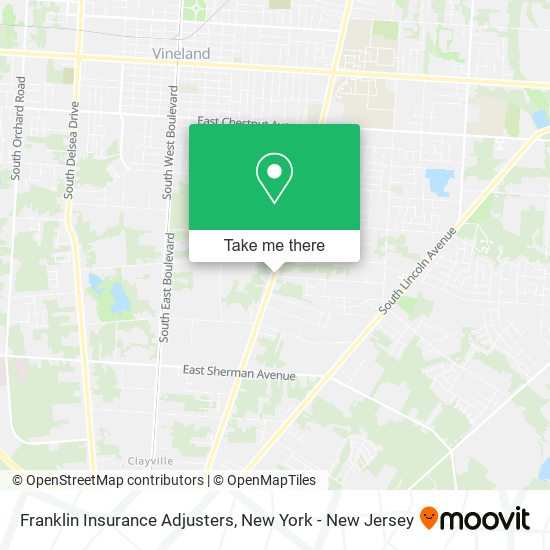 Franklin Insurance Adjusters map