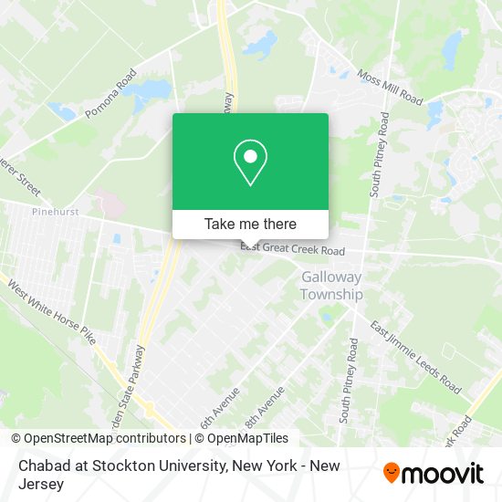 Mapa de Chabad at Stockton University