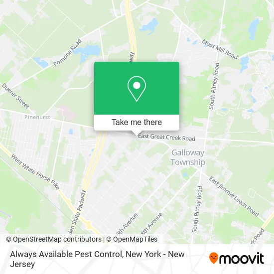 Always Available Pest Control map