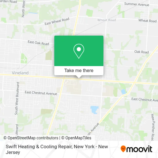 Swift Heating & Cooling Repair map