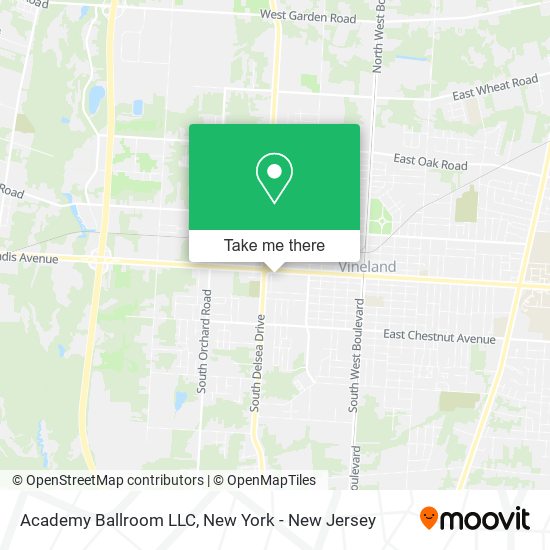 Mapa de Academy Ballroom LLC