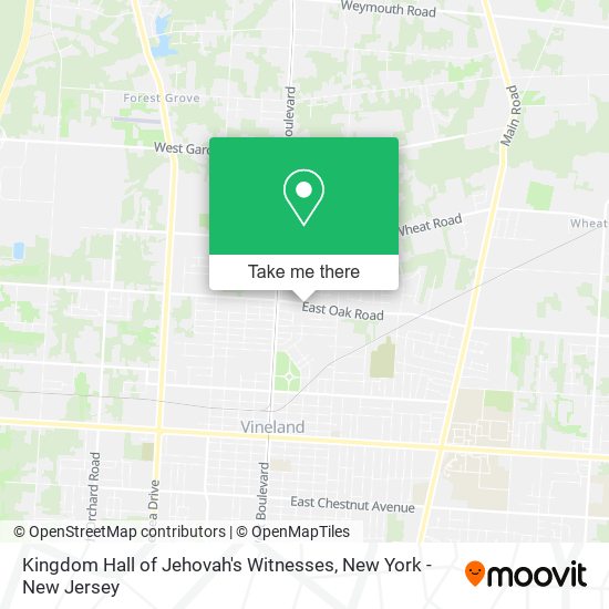 Kingdom Hall of Jehovah's Witnesses map