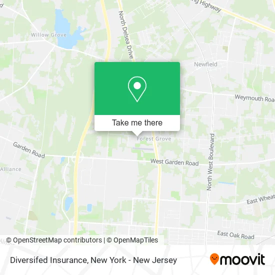 Diversifed Insurance map