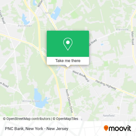 PNC Bank map