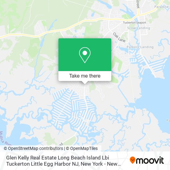 Mapa de Glen Kelly Real Estate Long Beach Island Lbi Tuckerton Little Egg Harbor NJ