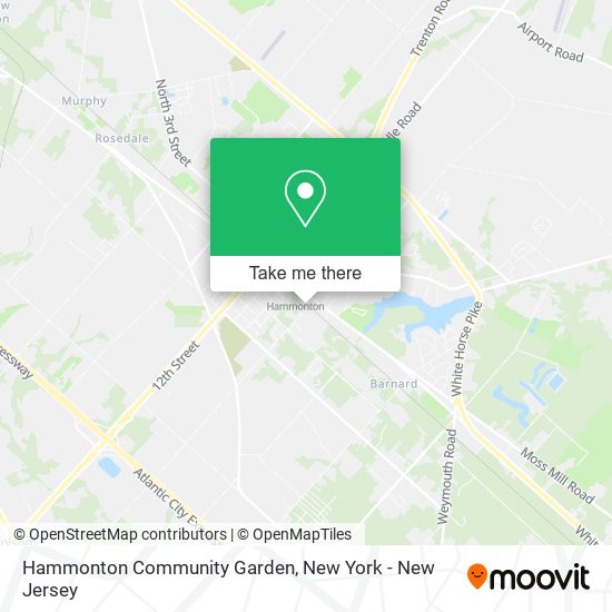 Hammonton Community Garden map