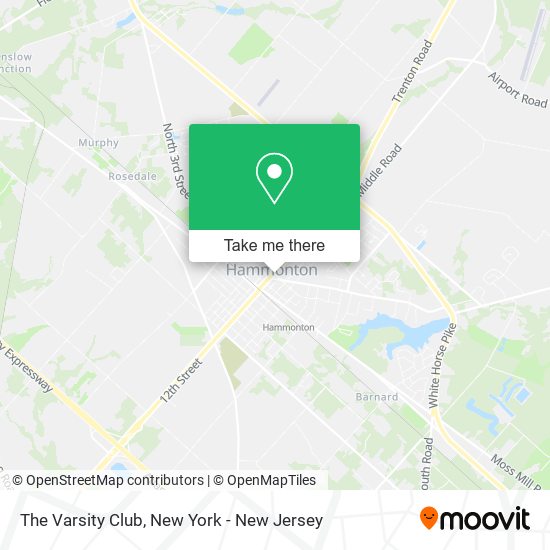 The Varsity Club map