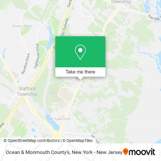 Mapa de Ocean & Monmouth County's