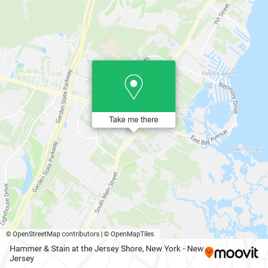 Hammer & Stain at the Jersey Shore map