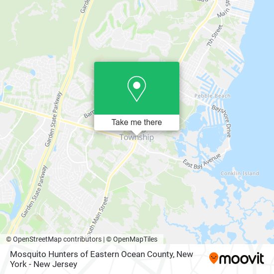 Mapa de Mosquito Hunters of Eastern Ocean County