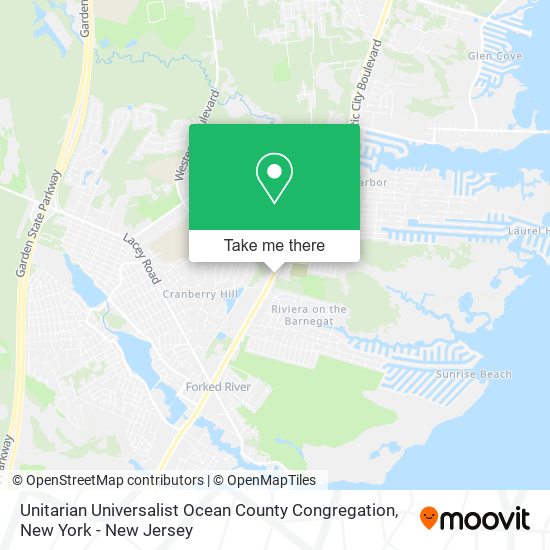 Unitarian Universalist Ocean County Congregation map