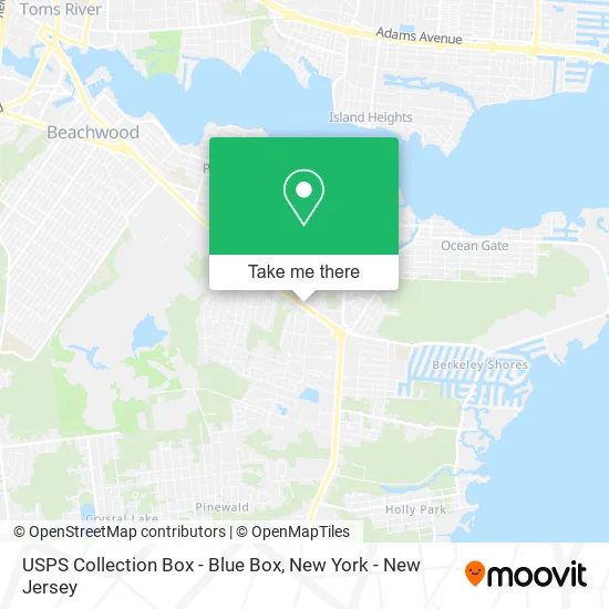 USPS Collection Box - Blue Box map