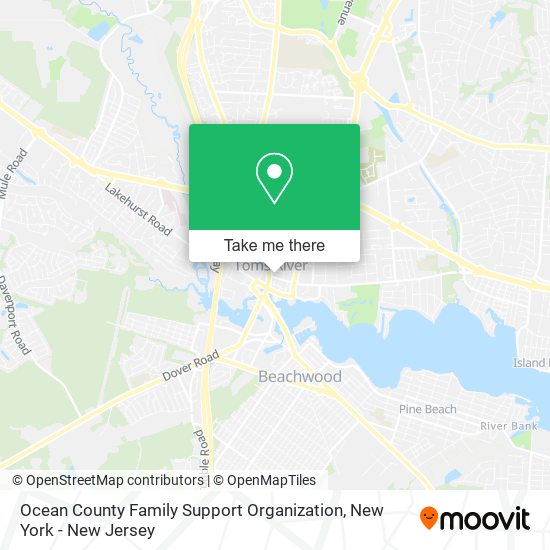 Ocean County Family Support Organization map