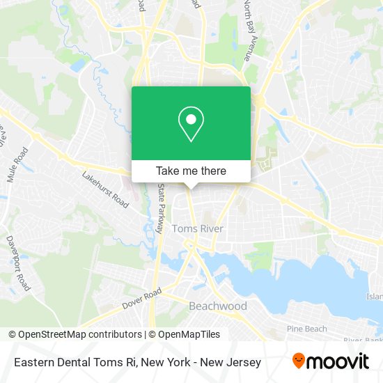 Eastern Dental Toms Ri map