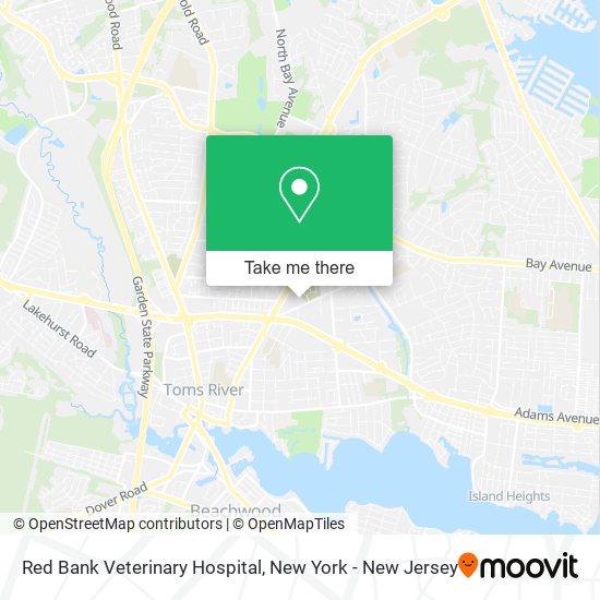 Mapa de Red Bank Veterinary Hospital