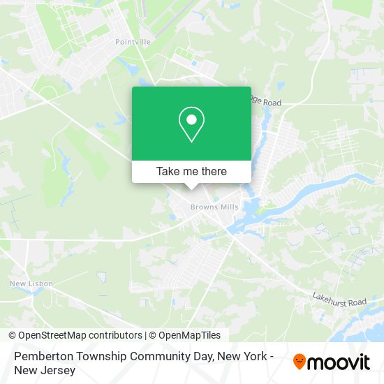 Mapa de Pemberton Township Community Day