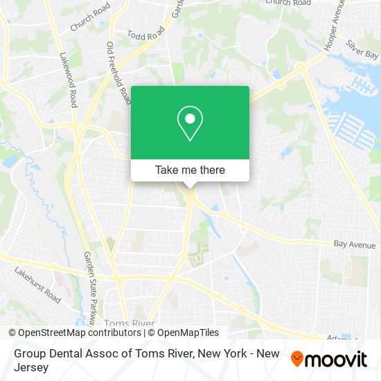 Group Dental Assoc of Toms River map