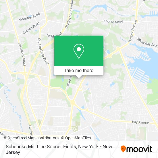 Schencks Mill Line Soccer Fields map