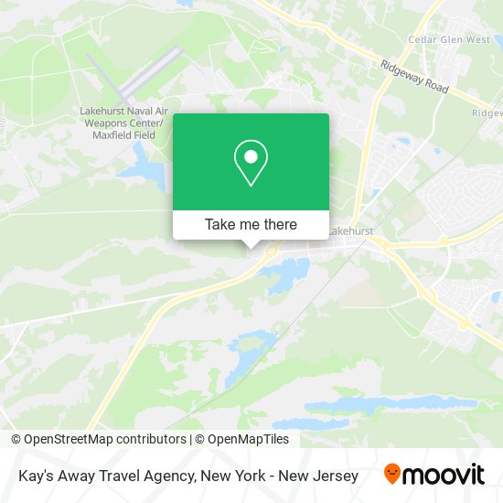 Kay's Away Travel Agency map