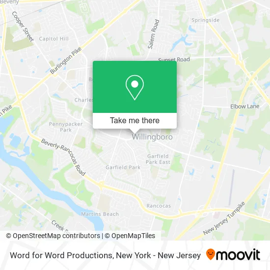 Word for Word Productions map