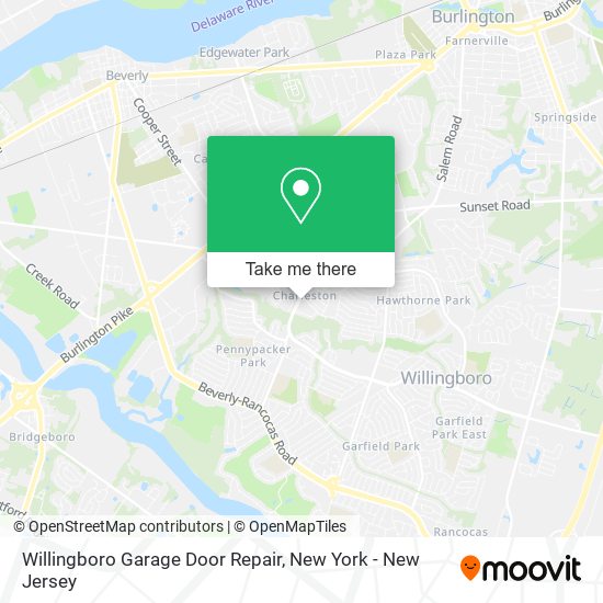 Willingboro Garage Door Repair map