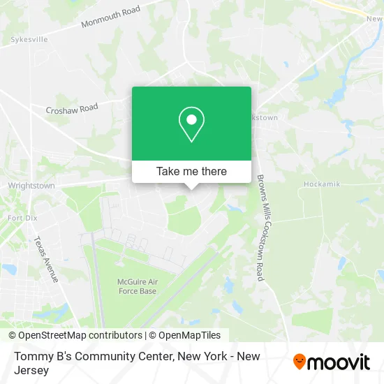 Tommy B's Community Center map