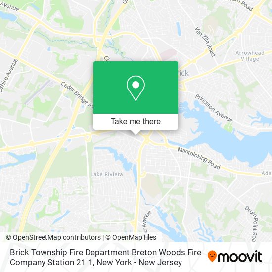 Brick Township Fire Department Breton Woods Fire Company Station 21 1 map